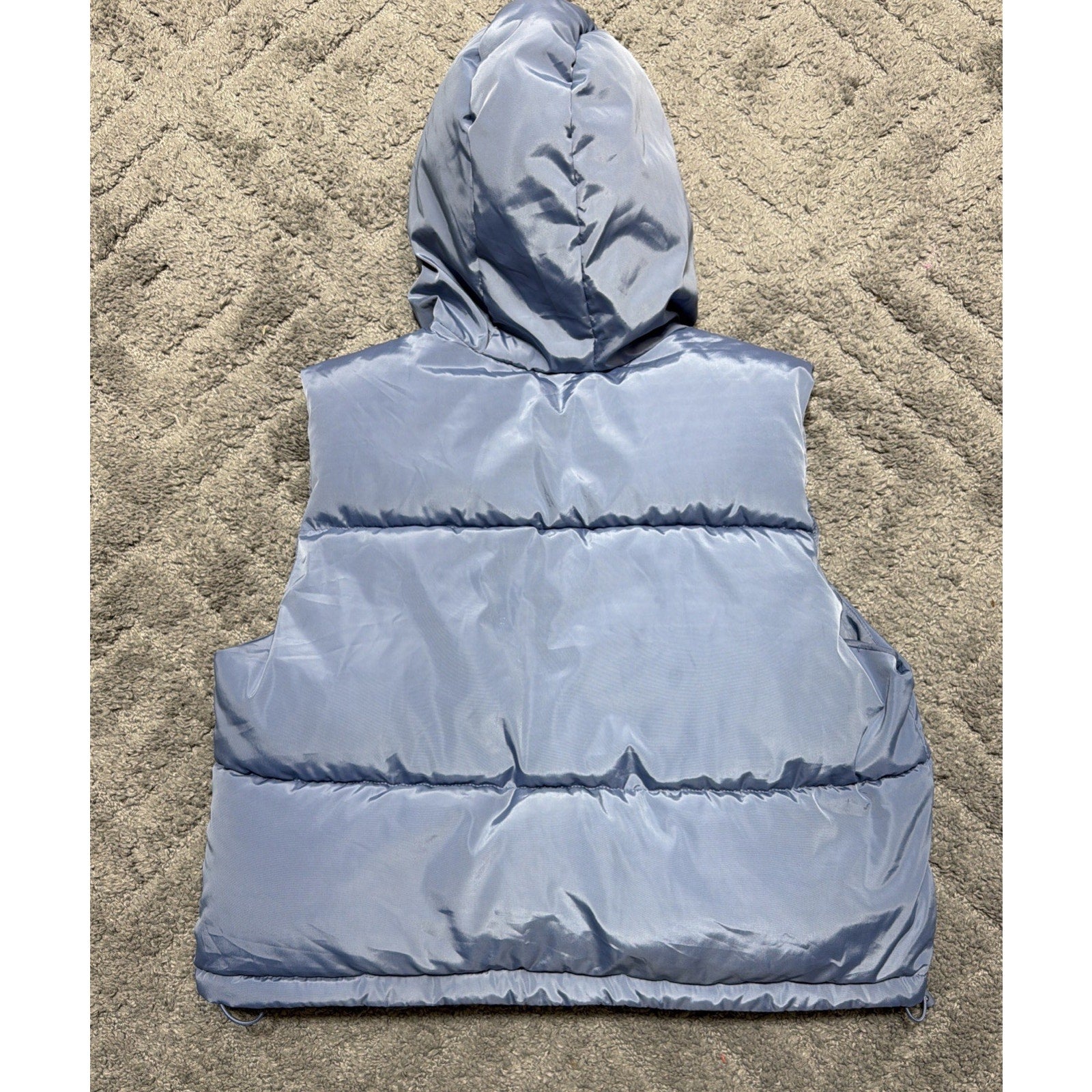 Sugar Kiss Women's Blue Hooded Puffer Vest Size XL