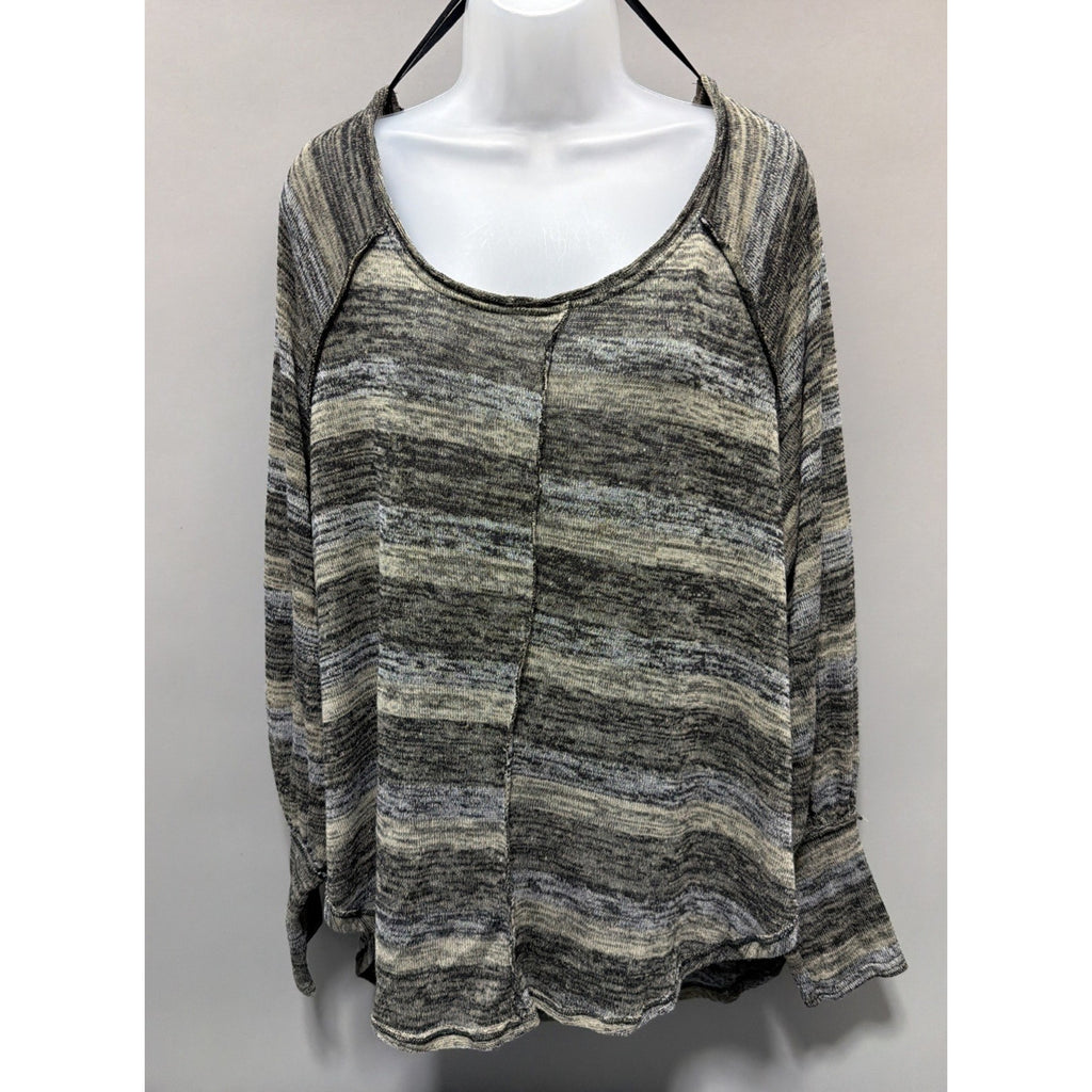 Free People Women Carolina Hacci Sweater Hippy Boho Knit Tunic Top Knit M New