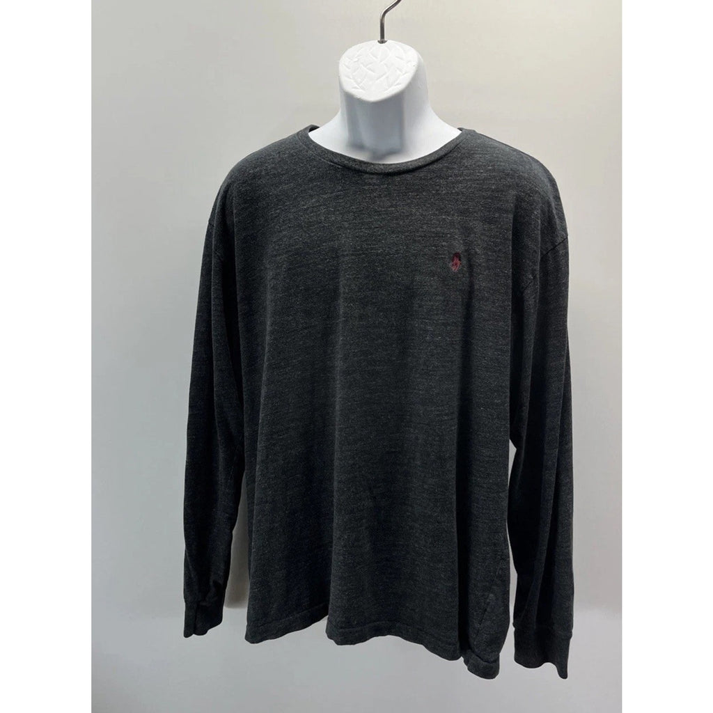 Polo Ralph Lauren Heather Grey Crew Neck Cotton Longsleeve Shirt Men's XL