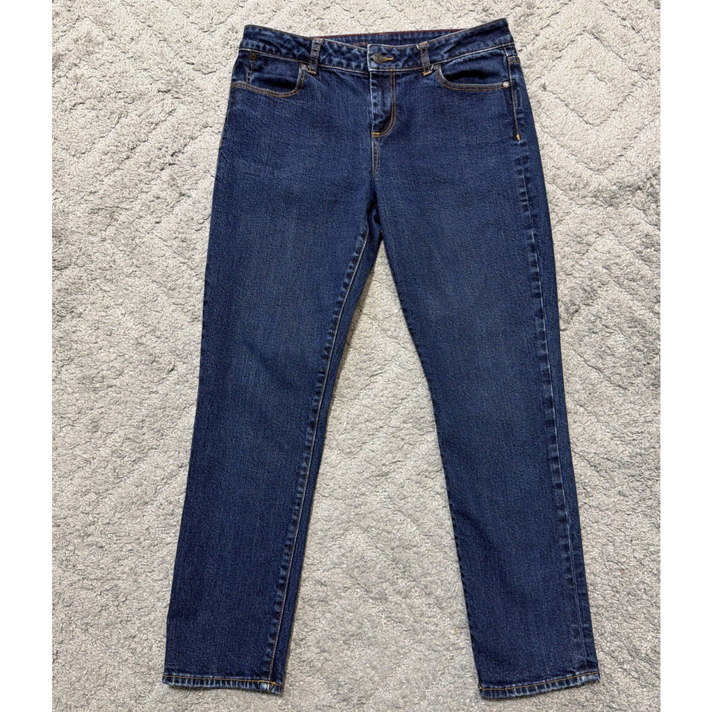Talbots Women Signature Slim Ankle Jeans Dark Wash Blue Size 10/30