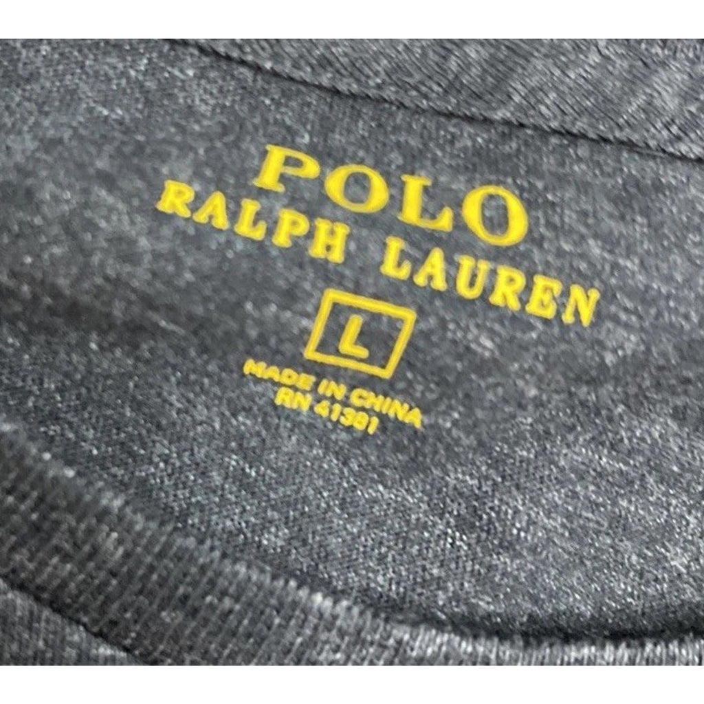 Polo Ralph Lauren T Shirt Men's L Heather Gray Pony Casual Short Sleeve Cotton