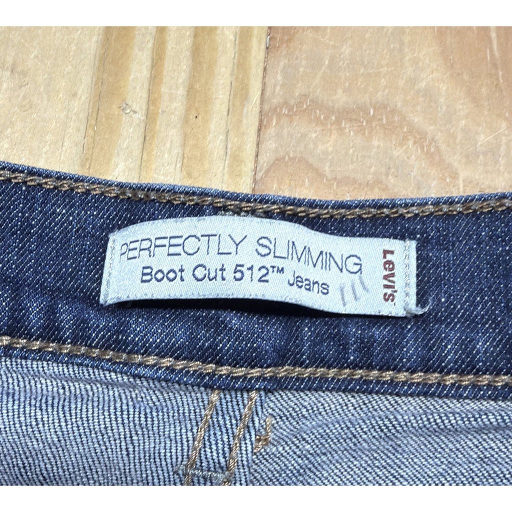 Levi's 512 Perfectly Slimming Flap Pocket Bootcut Women's 10 S Denim Jeans 30x29