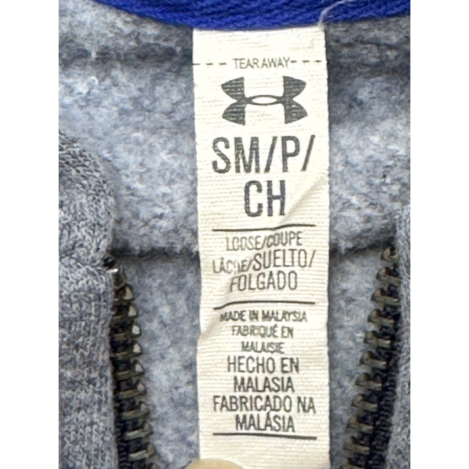UNDER ARMOUR COLDGEAR Loose Blue Hoodie Sweatshirt men’s Size Small No Drawstrin