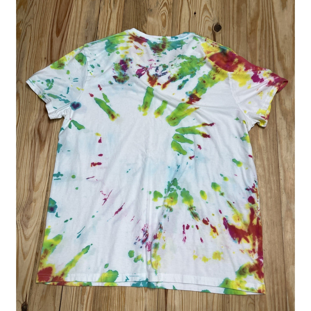 Goodfellow & Co Tie Dye T-Shirt Multi Color White Casual Summer Cotton Tee XL