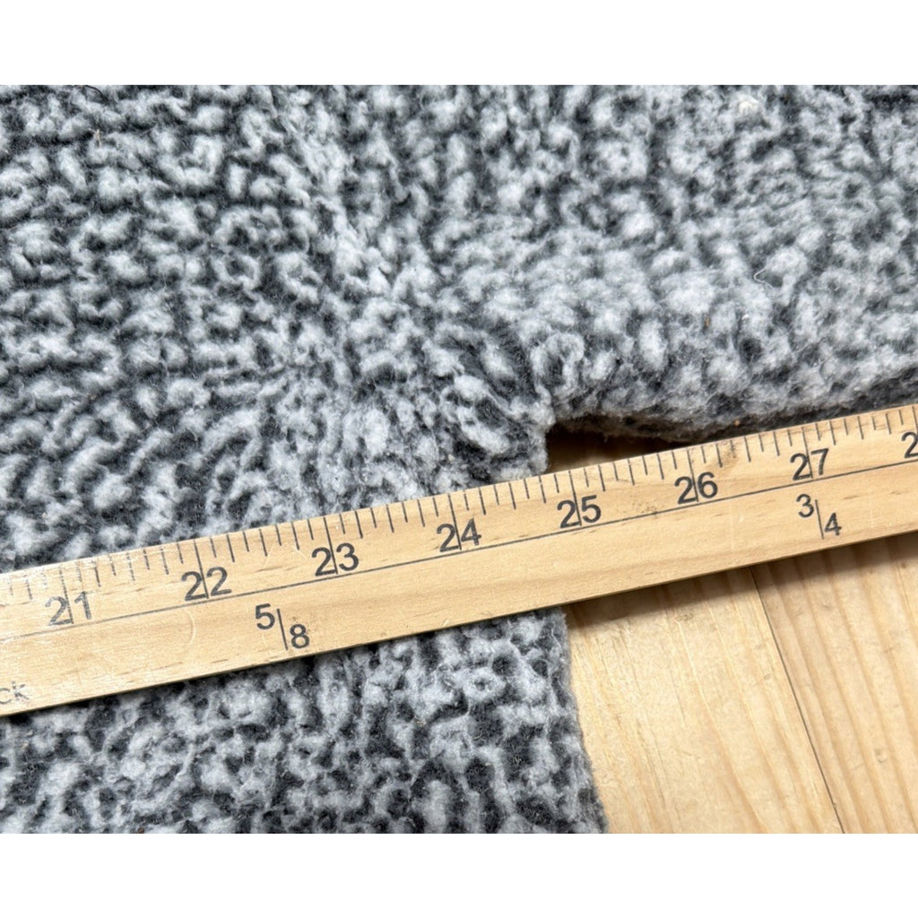 Eddie Bauer Womens XL Gray Fleece Cowl Neck High Pile Popcorn Sherpa Pockets