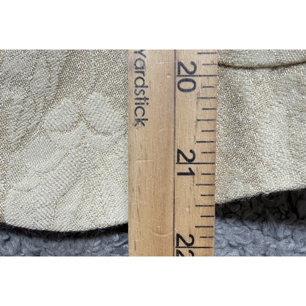 Banana Republic Blazer Jacket Womens 8 Beige Gold Metallic Floral Wool Blend