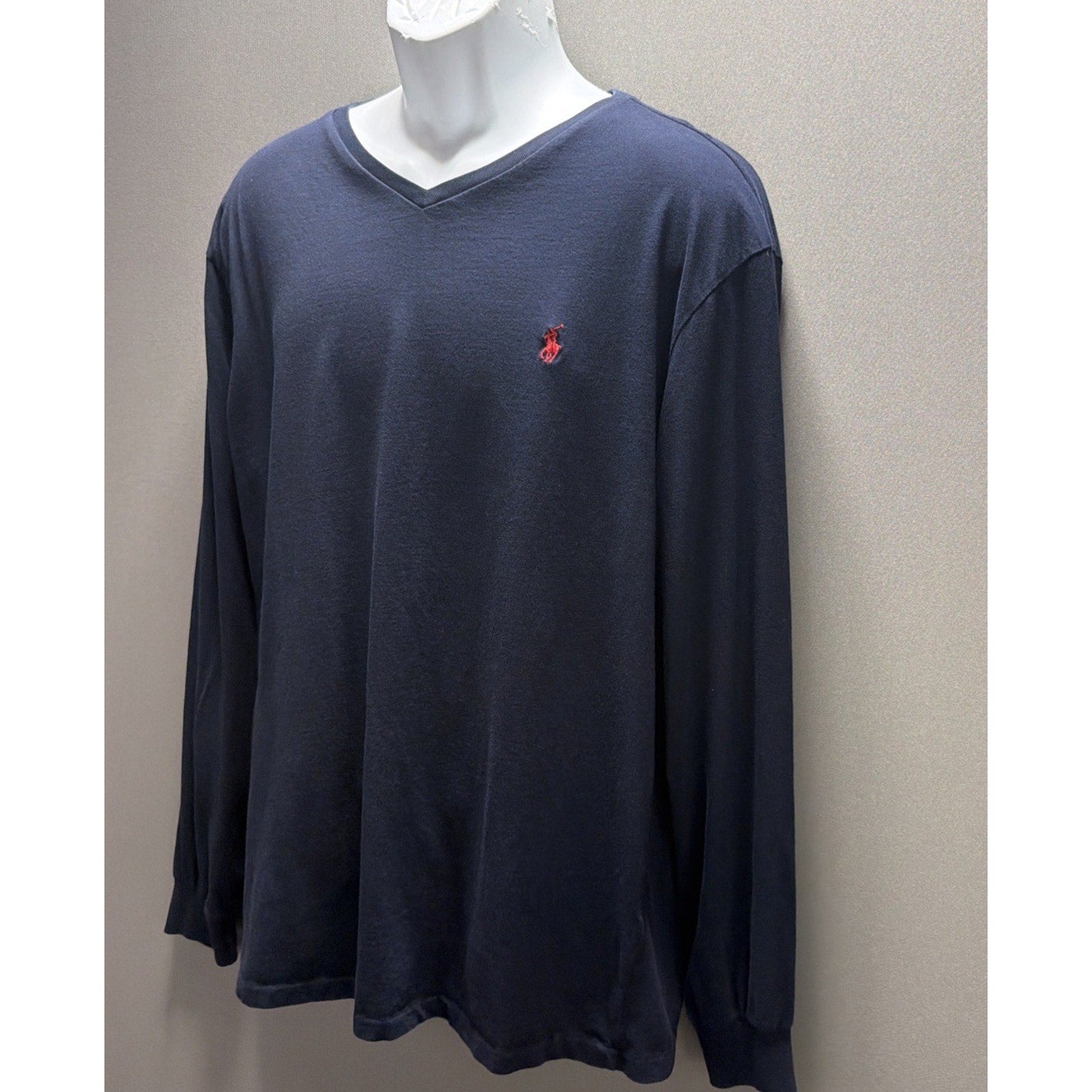 Polo Ralph Lauren Men's Long Sleeve V-Neck T-Shirt Size XL Blue