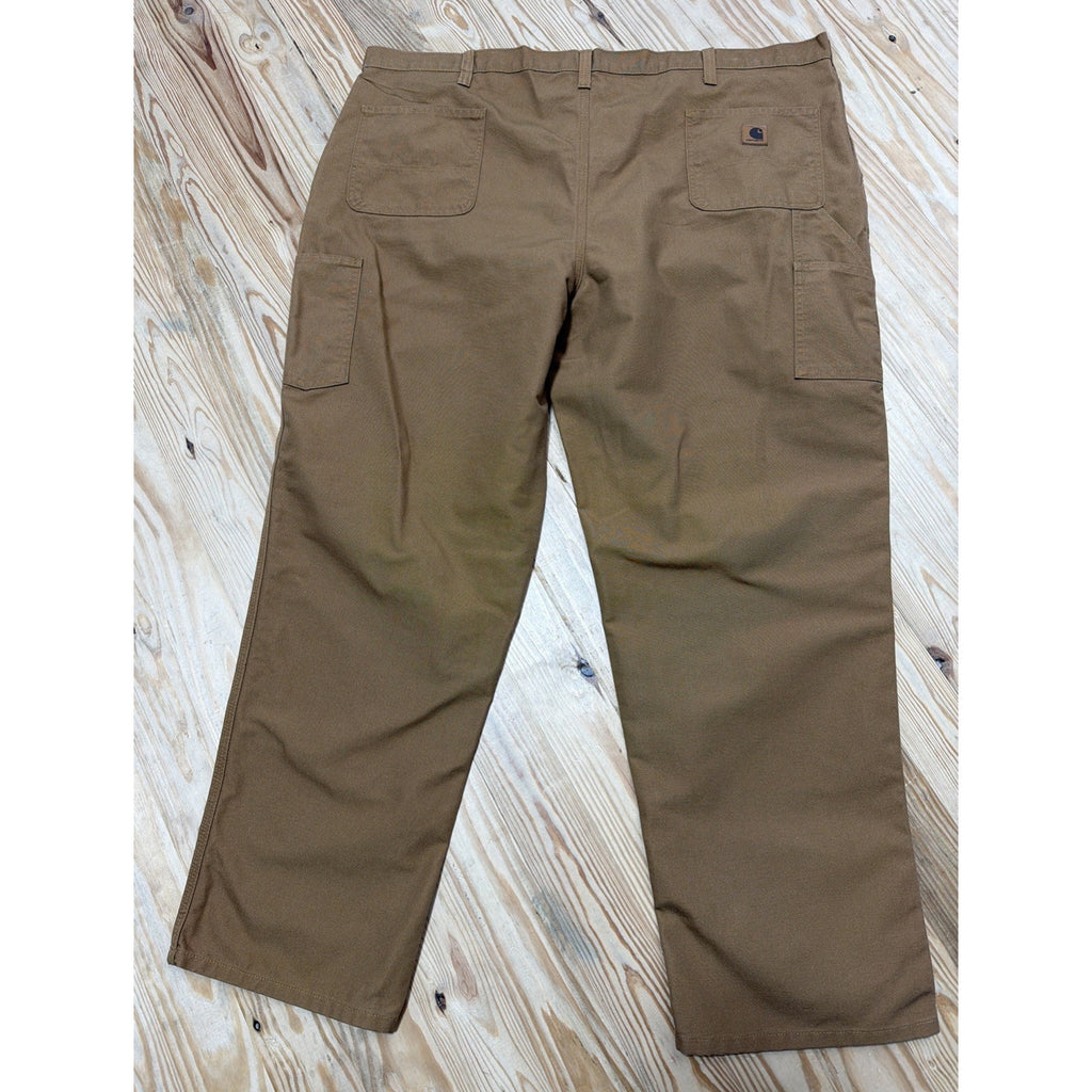 Carhartt Pants Mens 48x32 Tan Carpenter Canvas Utility Work Dungaree Fit NWOT