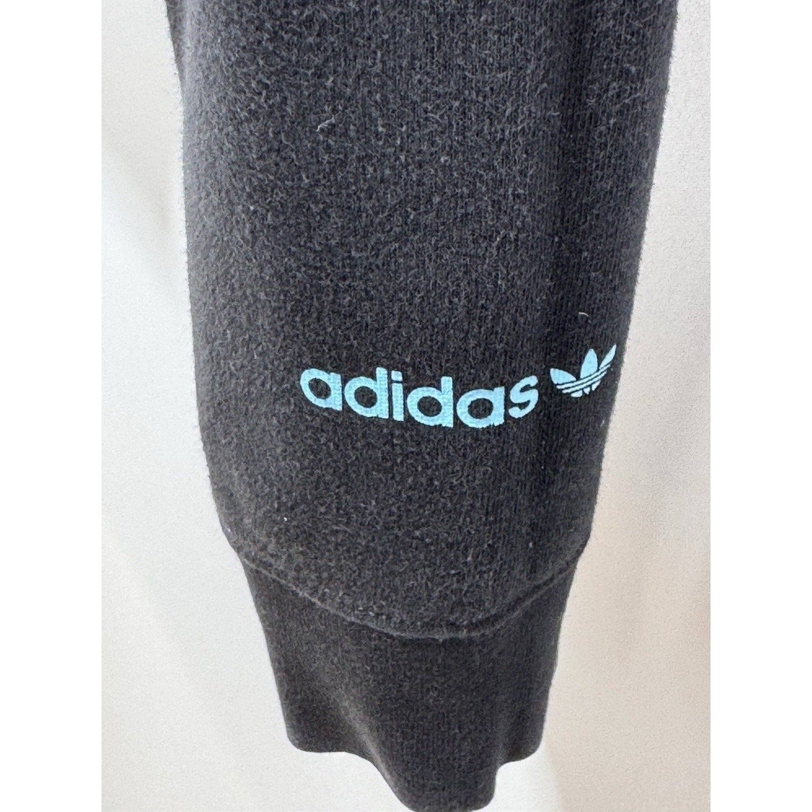 ADIDAS Originals Hoodie Peace Sign Trefoil Logo Fleece Sweatshirt Size L