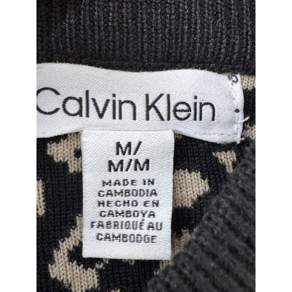 Calvin Klein Long Sleeve Sweater Beige and Black Women’s Size Medium