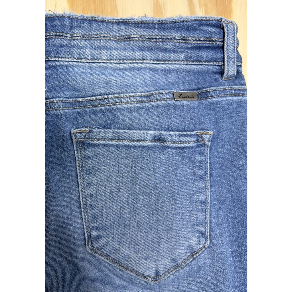 KANCAN WOMEN'S HIGH RISE ANKLE SKINNY JEANS - Size 15/31 Raw Hem