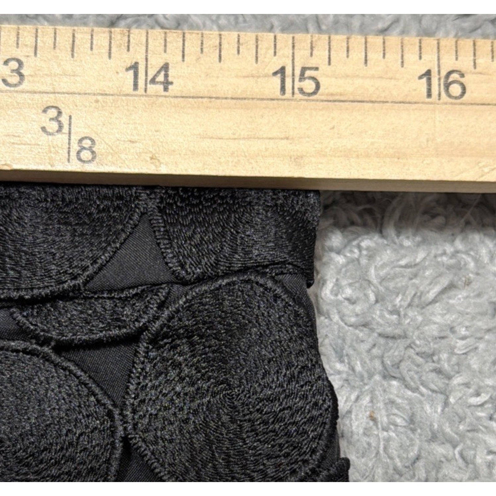 Ann Taylor Petite 2PC Black Textured Circle Applique Top Pants Set 6P Bottom S