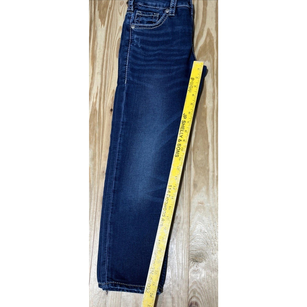 Silver Jeans Suki Mid Capri Womens Joga Size 26/24 Medium Wash Stretch Distress