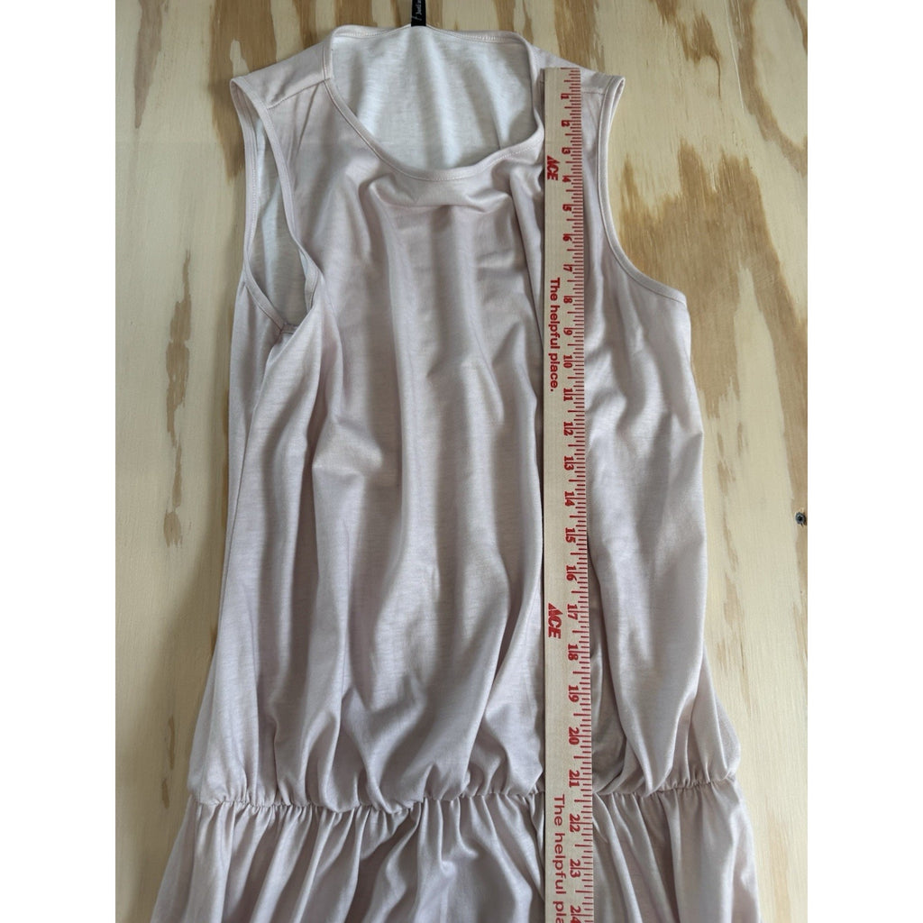 JustFashionNow Maxi Dress Womens Sleeveless Blush Pink Tulip Graphic Boho Casual