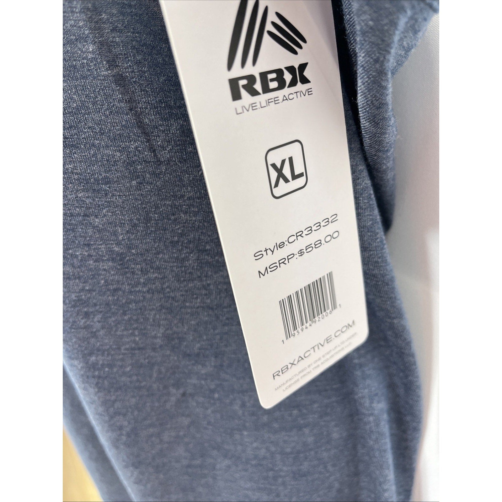RBX Live Life Active Tank Top Blue NEW Wicking Womens XL Logo Sleeveless