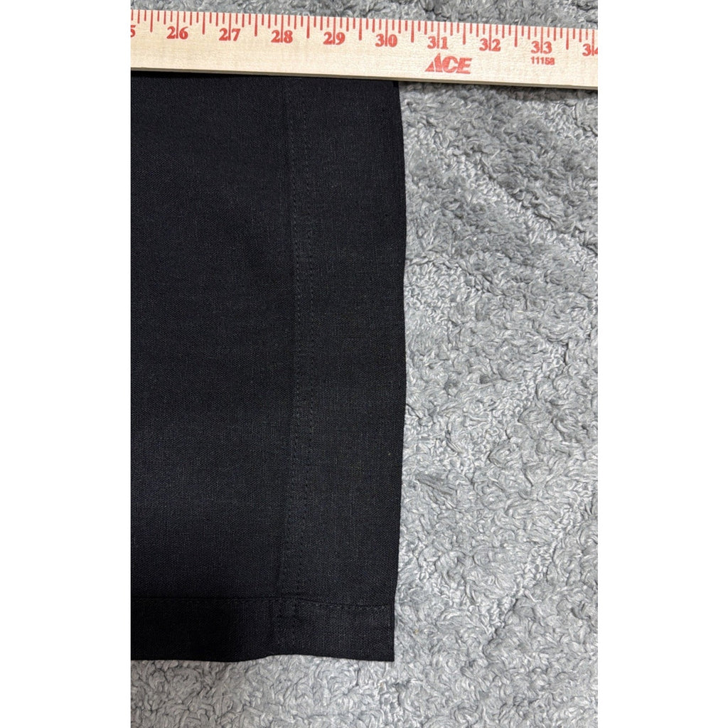 New Old Navy High R Wide Leg Pants Womens XL Black Linen Blend Comfort Waistband