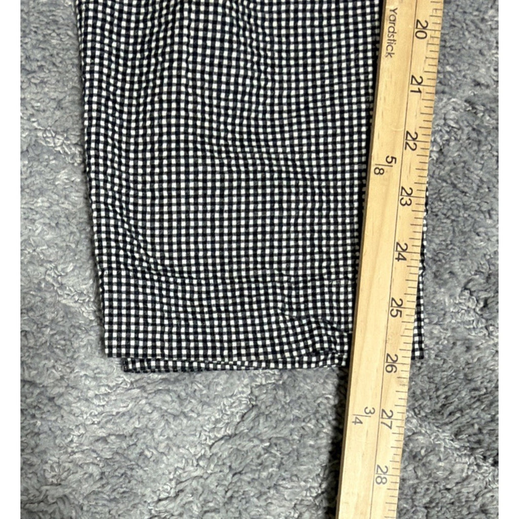 G.H. BASS & Co. ladies black/white seersucker gingham Ladies Ankle Pant Size 10