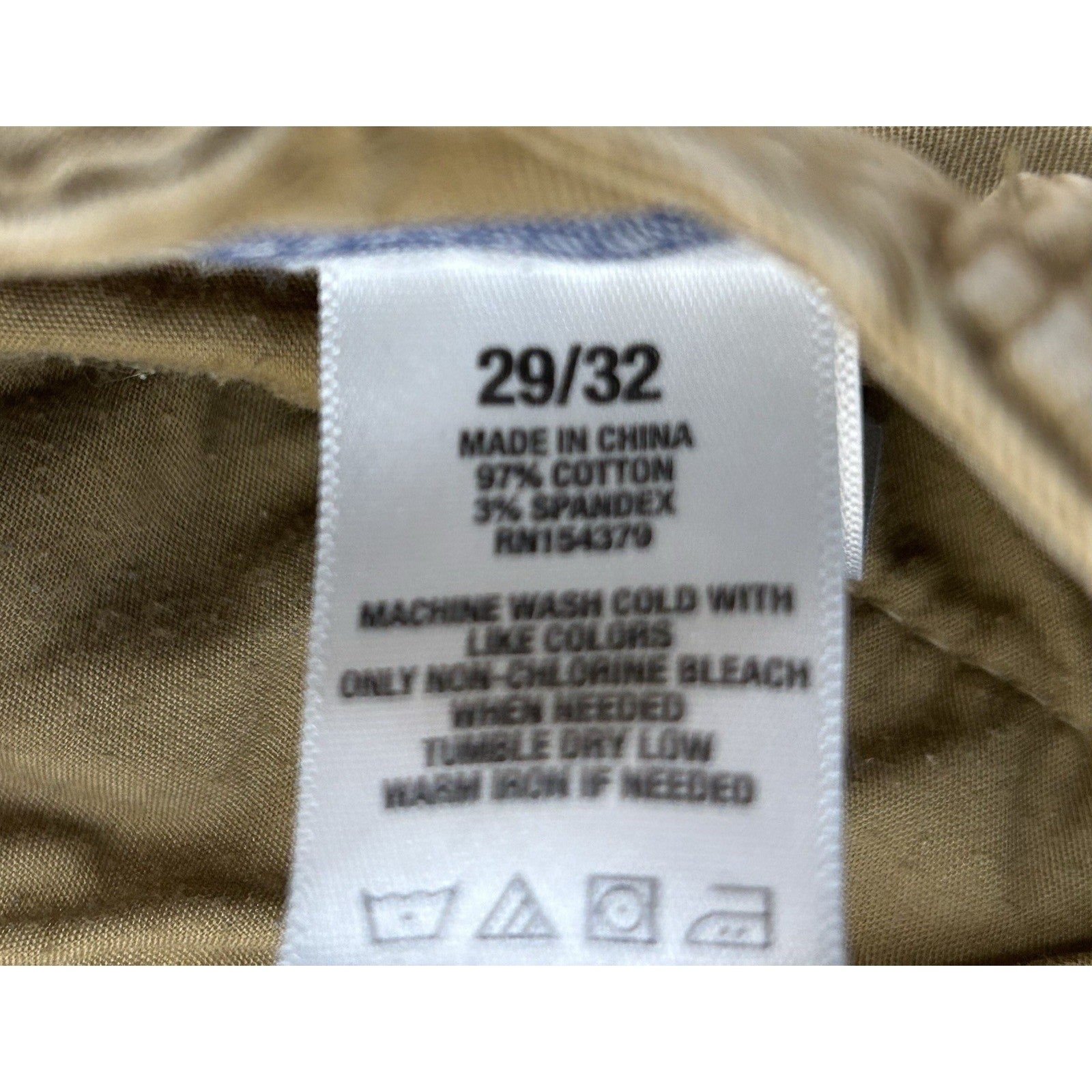 Aeropostale Pants Men's 29/32 Tan Slim Straight Cotton Blend Casual Pockets.