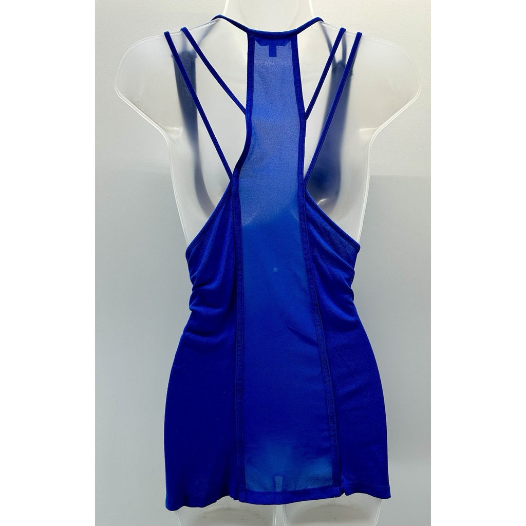 Naked Zebra Sleeveless Flowy Back Tank Top Size Large With Racerback.