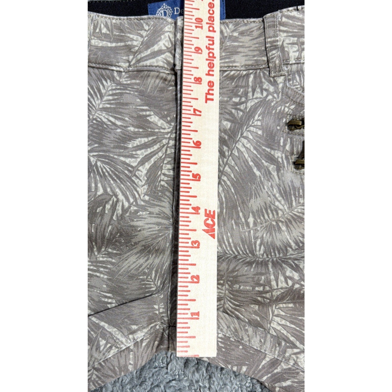 Democracy Ab Solution Women's Skinny Size 8 Tan Floral Stretch Pants