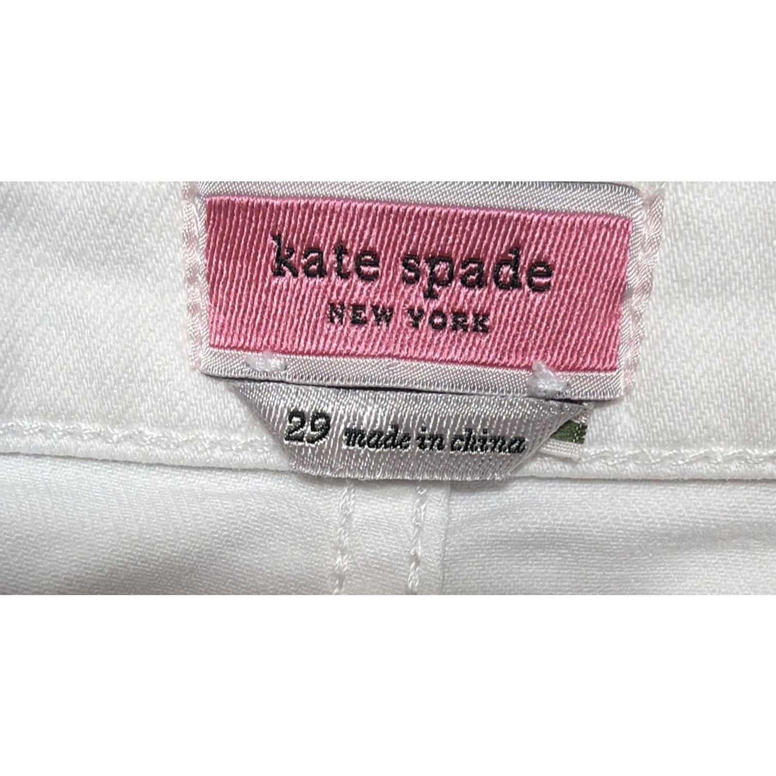 Kate Spade White Jeans Crop Slim Straight Women's 29 Spring Summer Coastal Spot