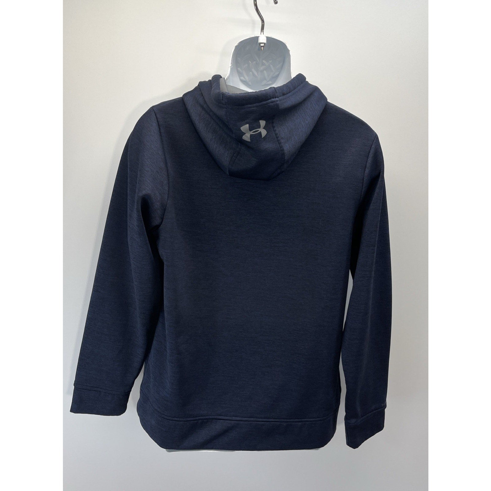 Under Armour Mens CG Armour Fleece Big Logo Hoodie Blue SMALL Loose Fit