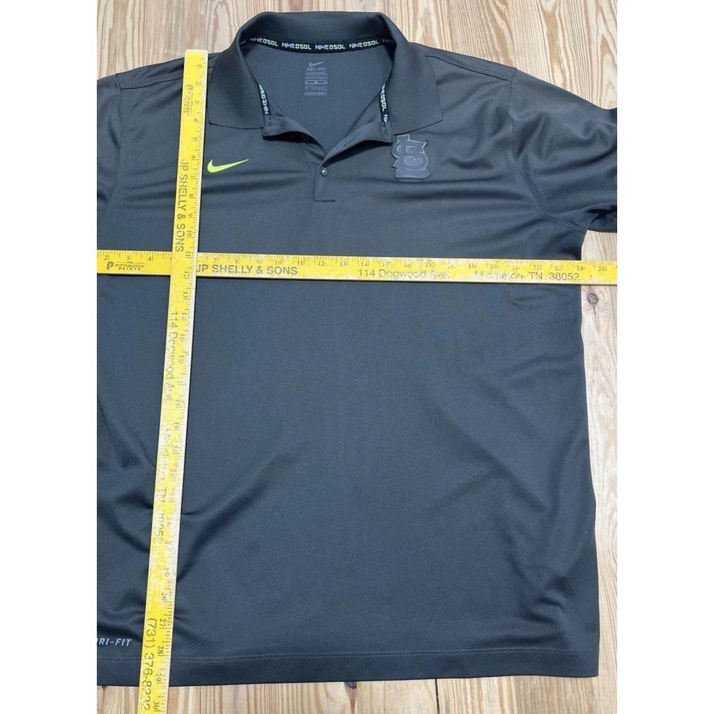 St. Louis Cardinals Nike Baseball Dri-Fit Polo XL Men Green Polyester