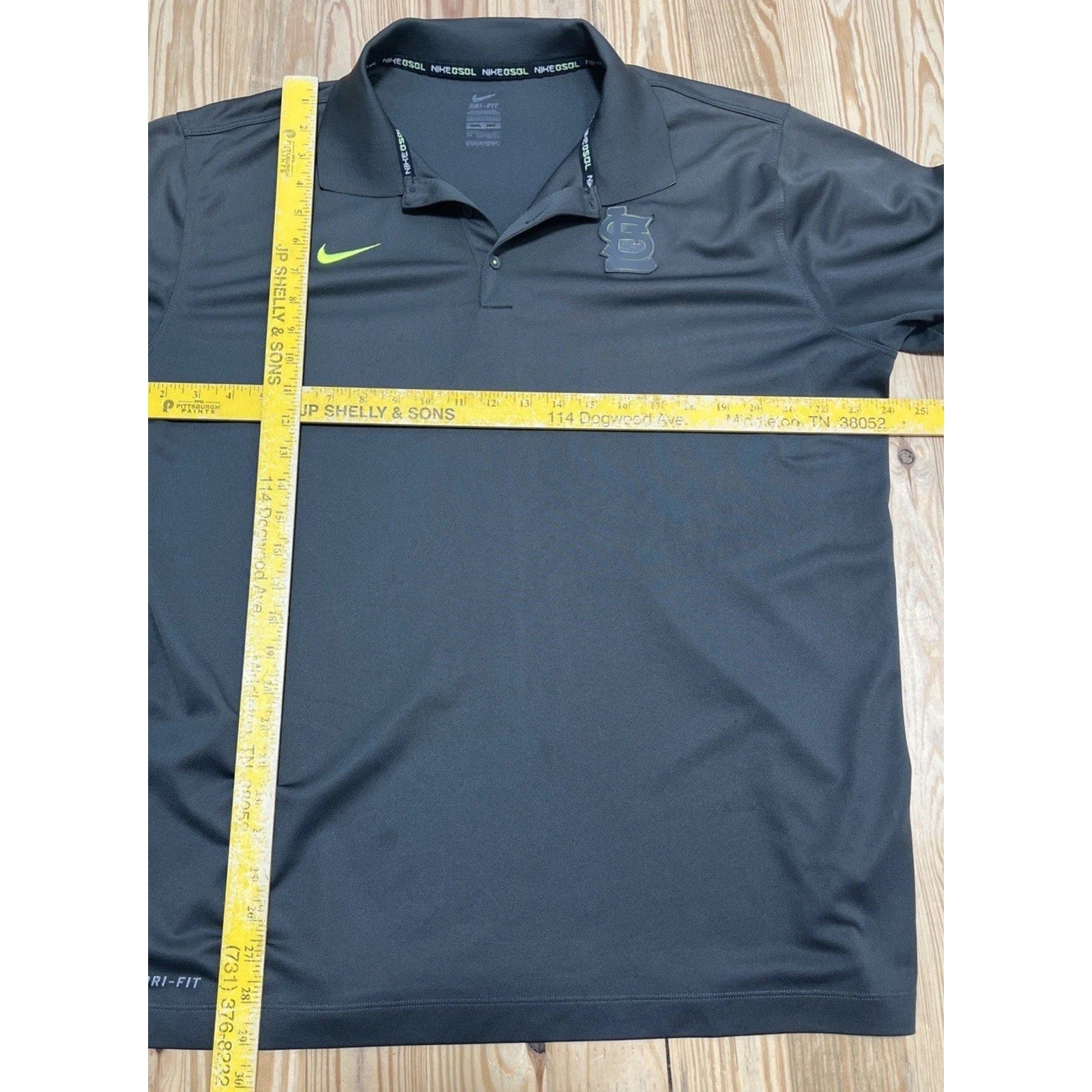 St. Louis Cardinals Nike Baseball Dri-Fit Polo XL Men Green Polyester