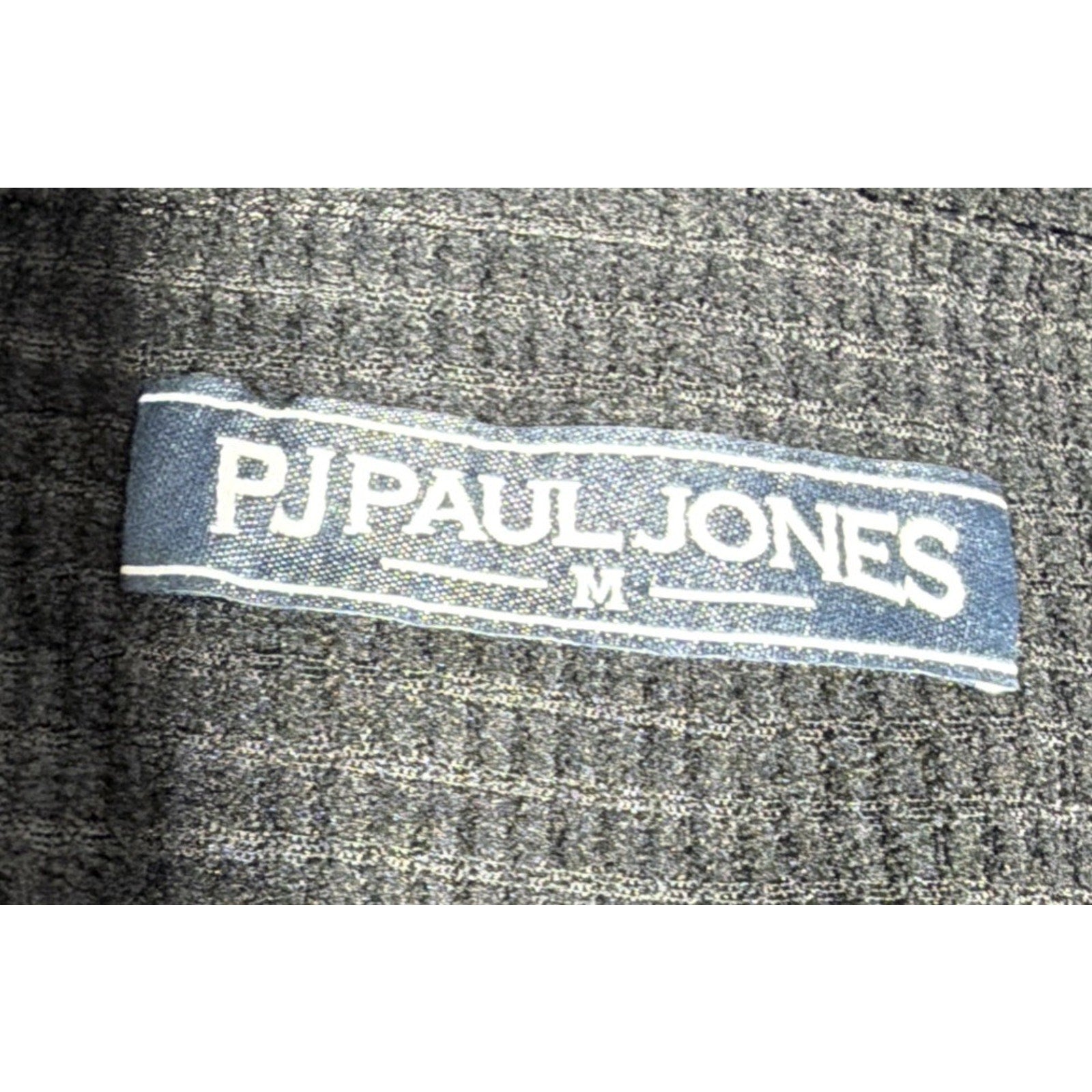Paul Jones Men’s Waffle Textured Super Soft Long Sleeve Button-up Shirt M Black