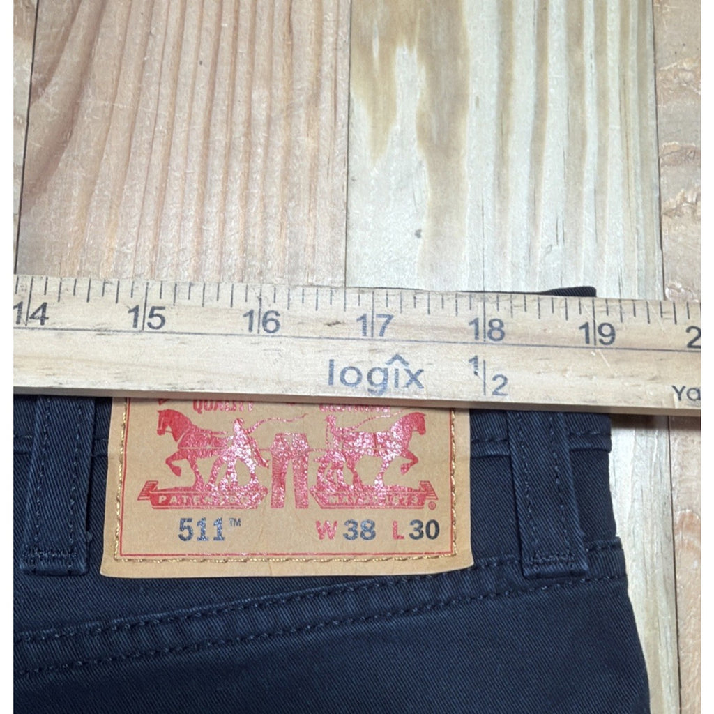 Levi's 511 Slim All Seasons Tech Pants Black Stretch 38X30 NWOT