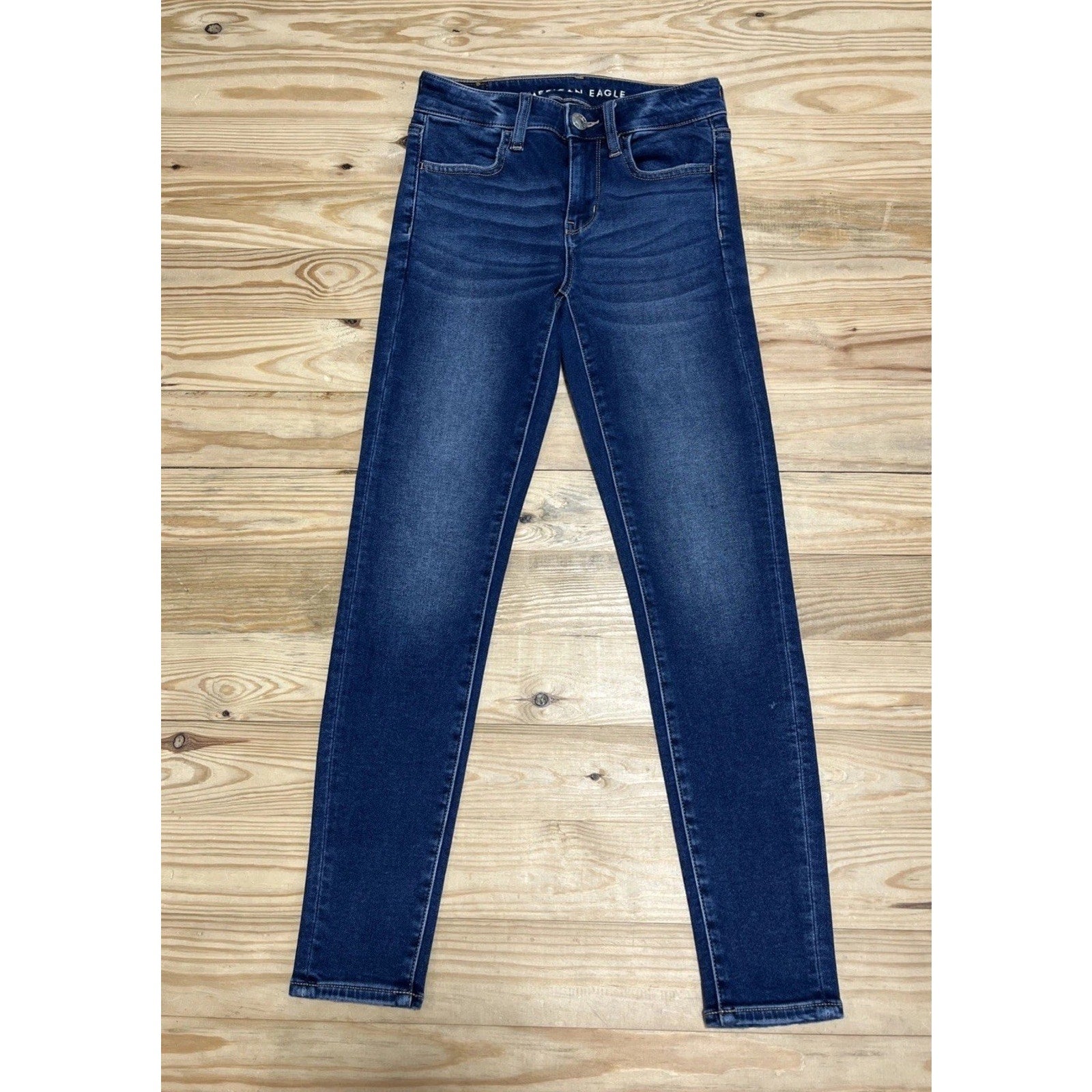 AMERICAN EAGLE COZY NEXT LEVEL STRETCH JEGGING JEANS SIZE 0 SHORT