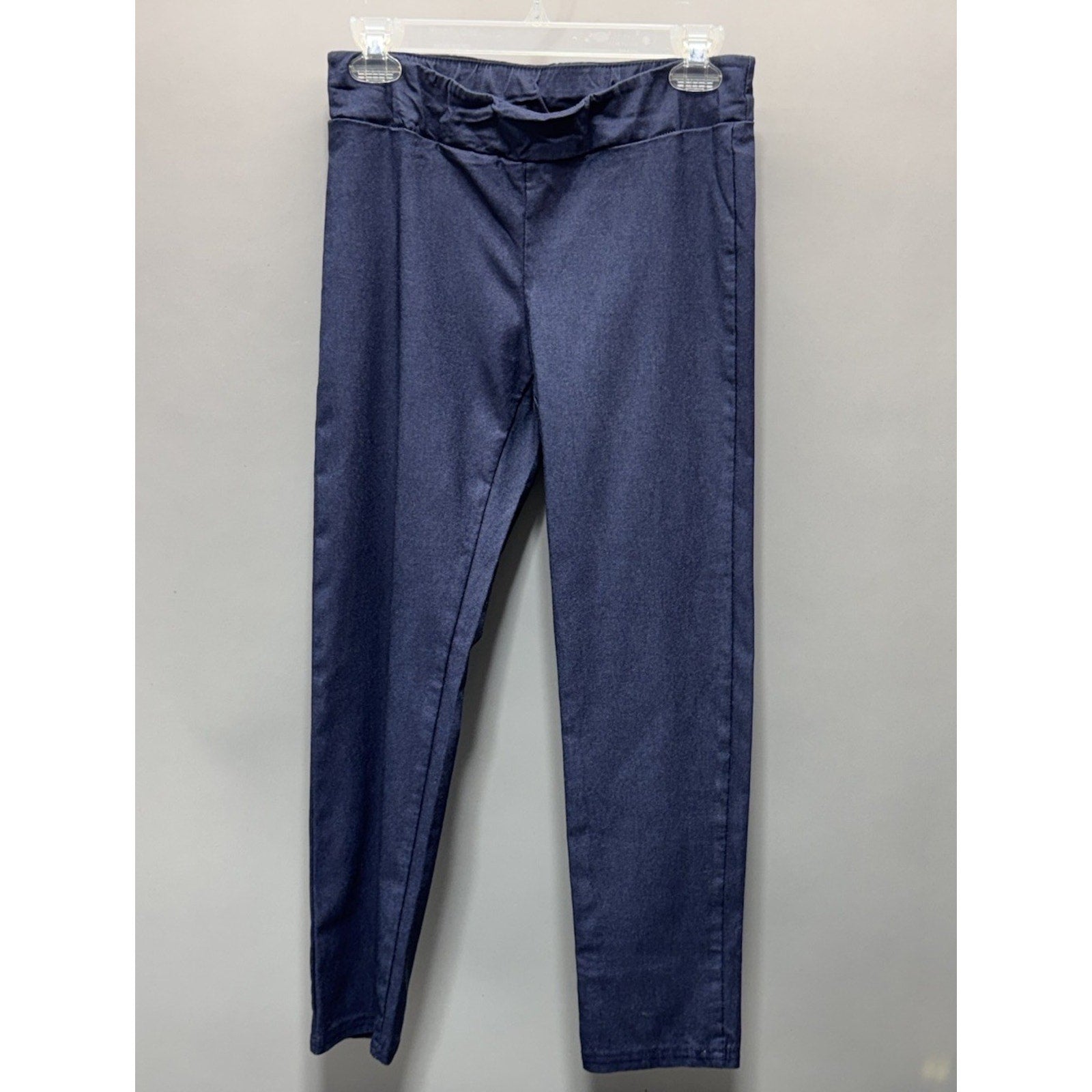 Popana Blue Stretch Comfort Casual Elastic Waist Cropped Women’s Size Large