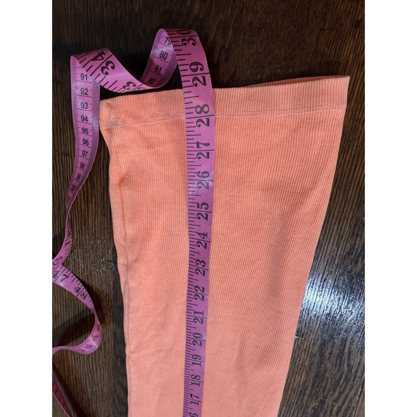 ARIZONA JEANS CO. Ribbed Tank Top Spaghetti Strap Neon Coral Large NWT