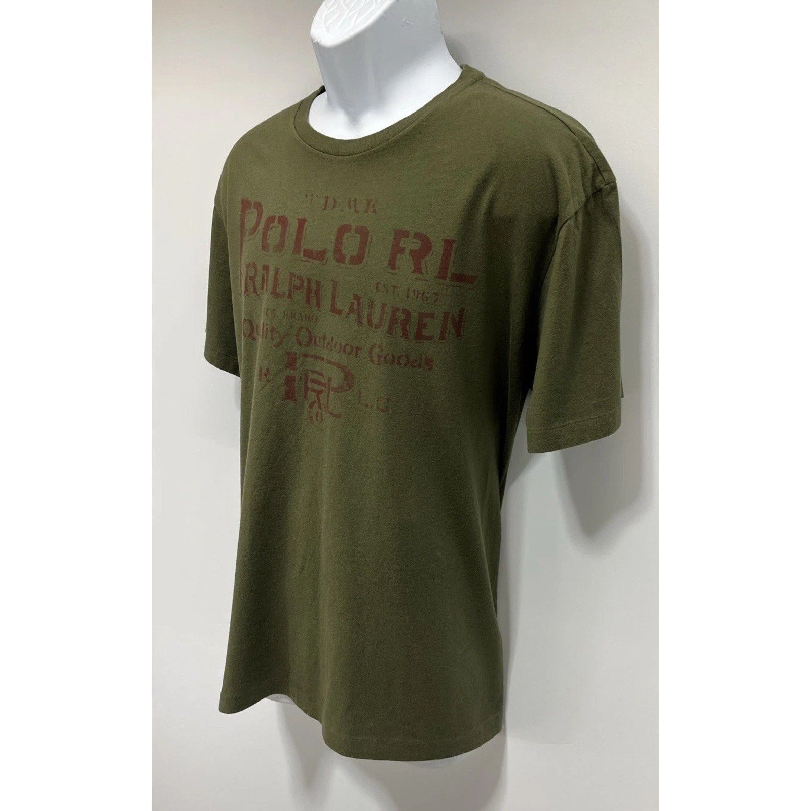 Polo Ralph Lauren Quality Outdoor Goods T-Shirt M Y2K Green