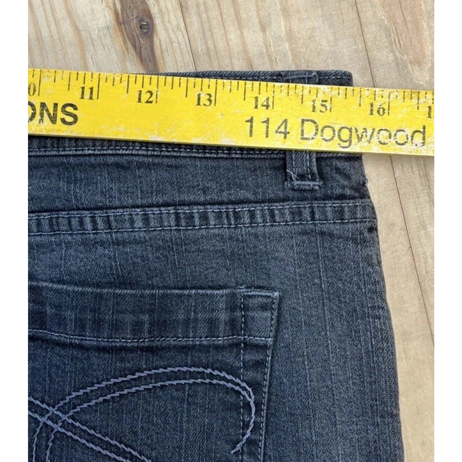 Chico Platinum Jeans Women's Sz. 1.5 Black Charm MR Bootcut Denim Pants