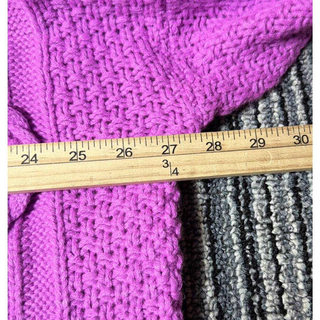 Altar'd State Sweater Womens L Orchid Cable Knit Oversized Crewneck Chunky NWT
