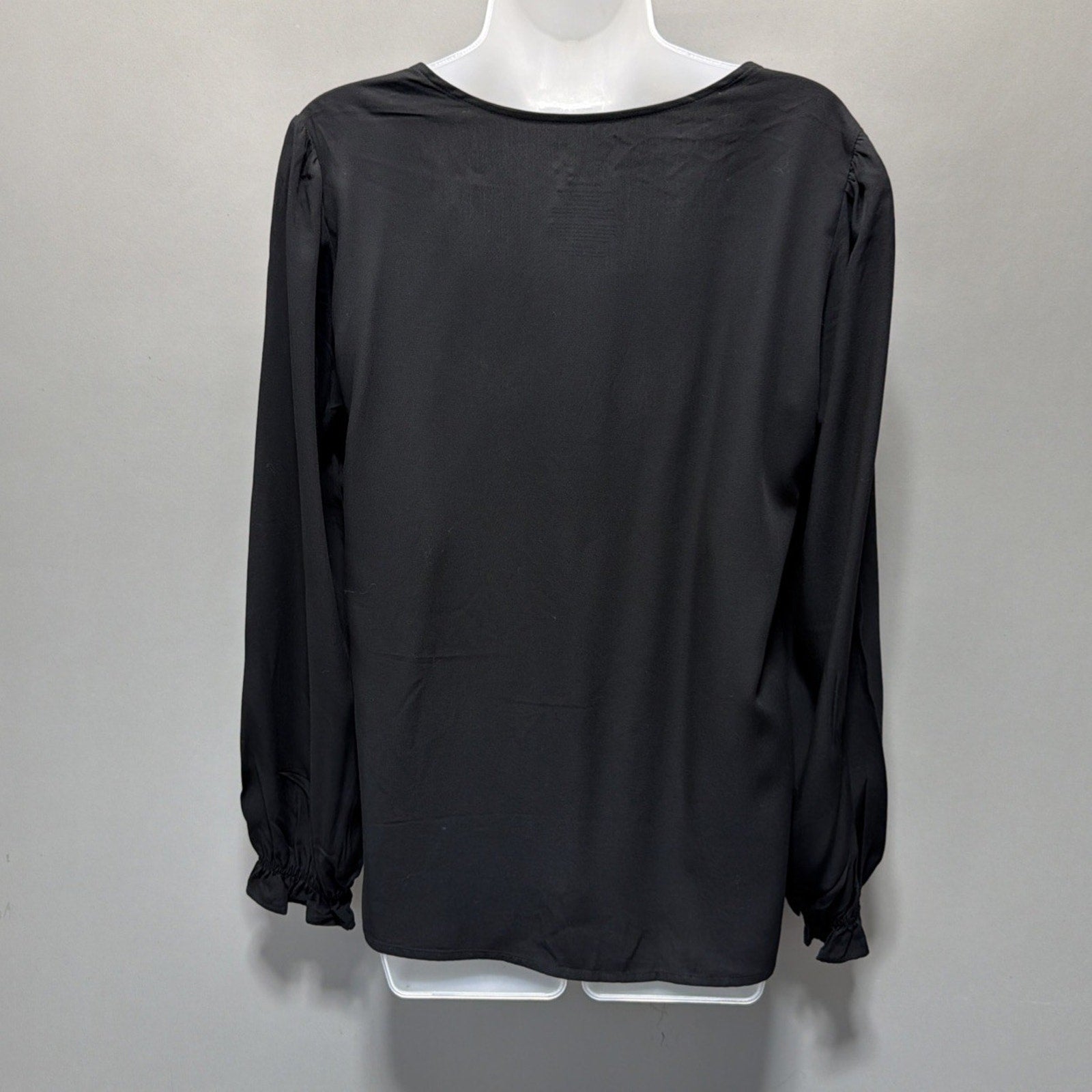Time and Tru Women's Maternity Top Size M 8-10 Black Square Neck LS Shirt NWT