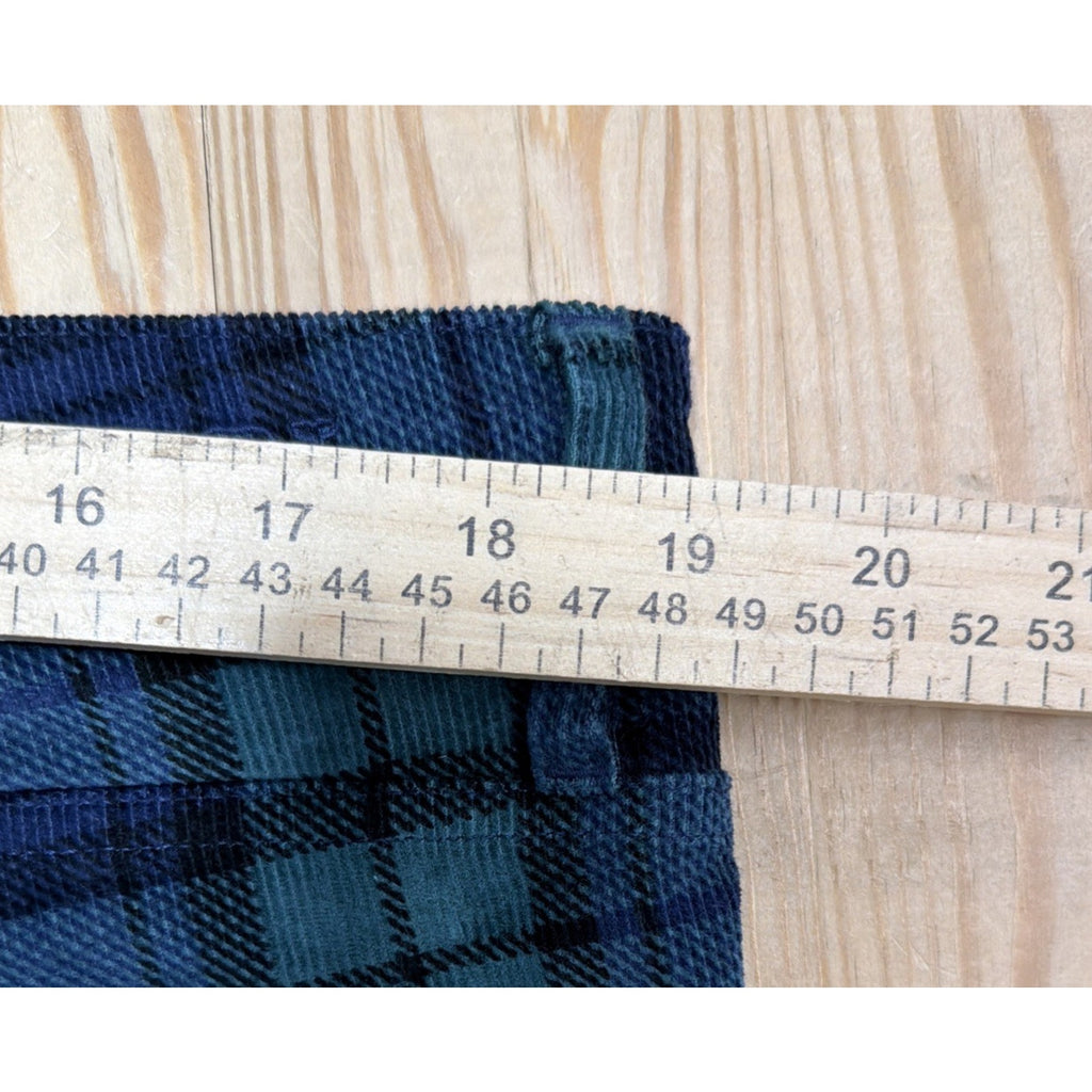 Vineyard Vines Womens 33 Tartan Check Straight Corduroy Plaid Raw Hem Pants New