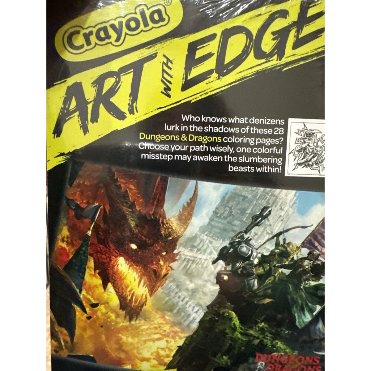 Crayola Art with Edge, Dungeons & Dragons Coloring Pages, 28 pgs & DnD Poster