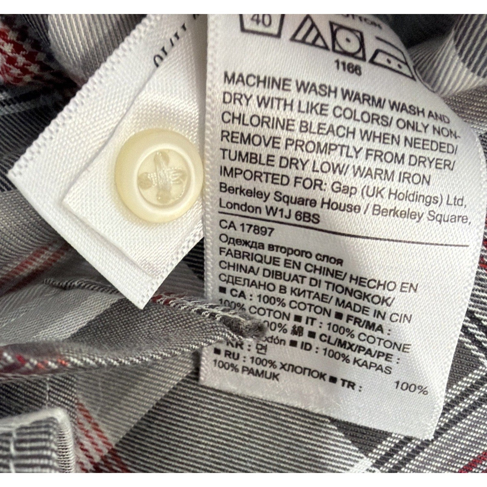 Banana Republic Shirt Grant Fit Non Iron Mens S Gray Plaid Button Up Long Sleeve