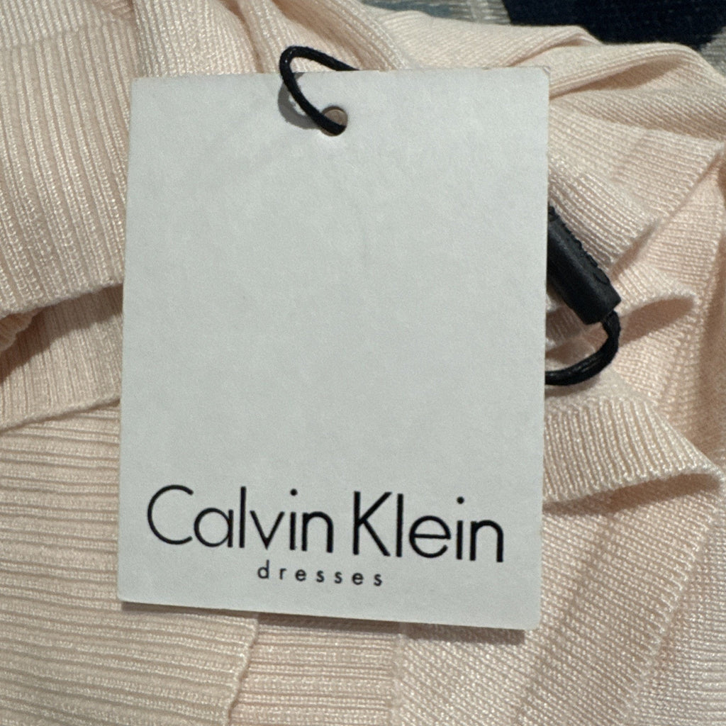 Calvin Klein Cropped Open Front Blush Punk Cardigan Flutter Women’s Size Large