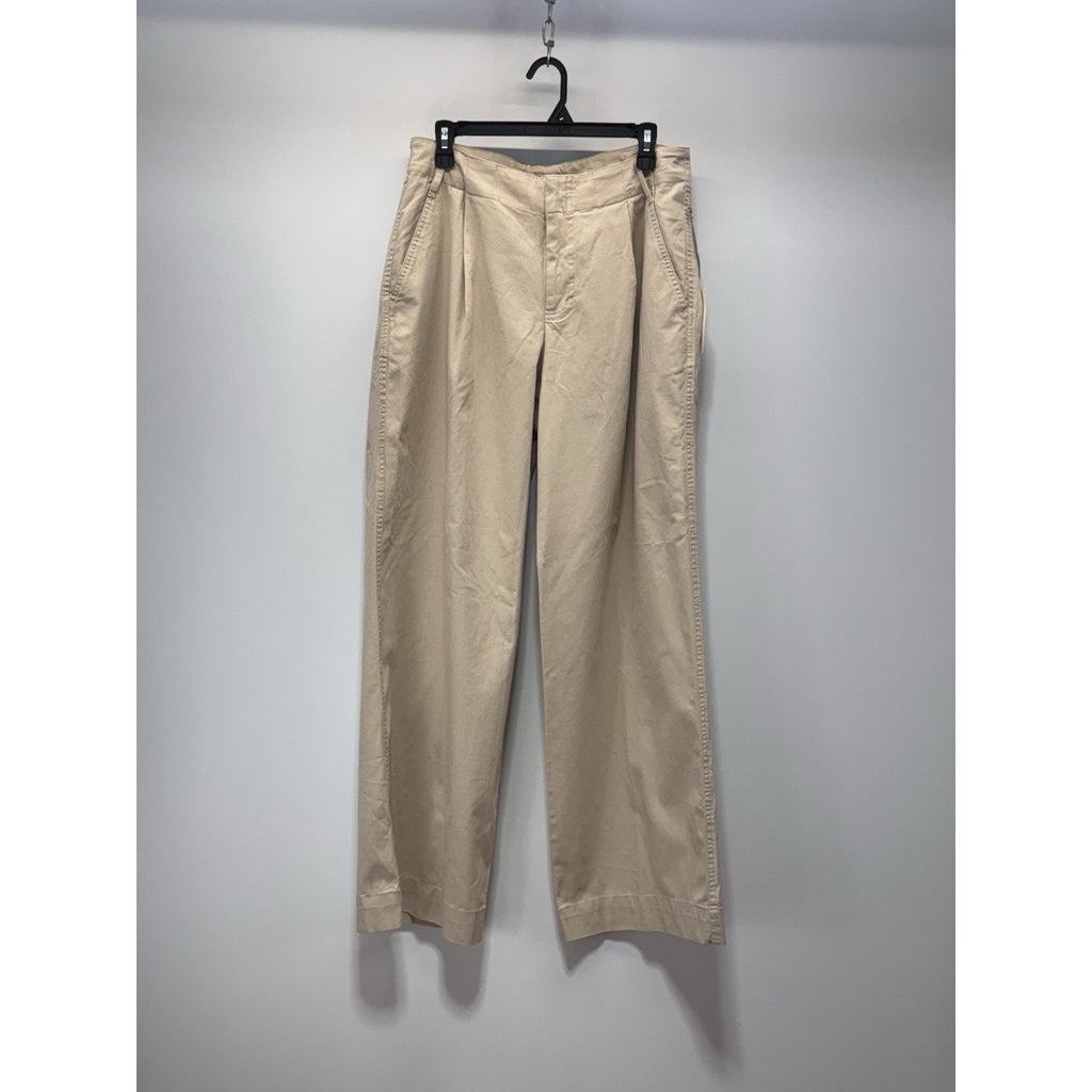 A New Day Khaki Wide Leg Pleated High Rise Stretch Chino Slacks Women’s Size 8