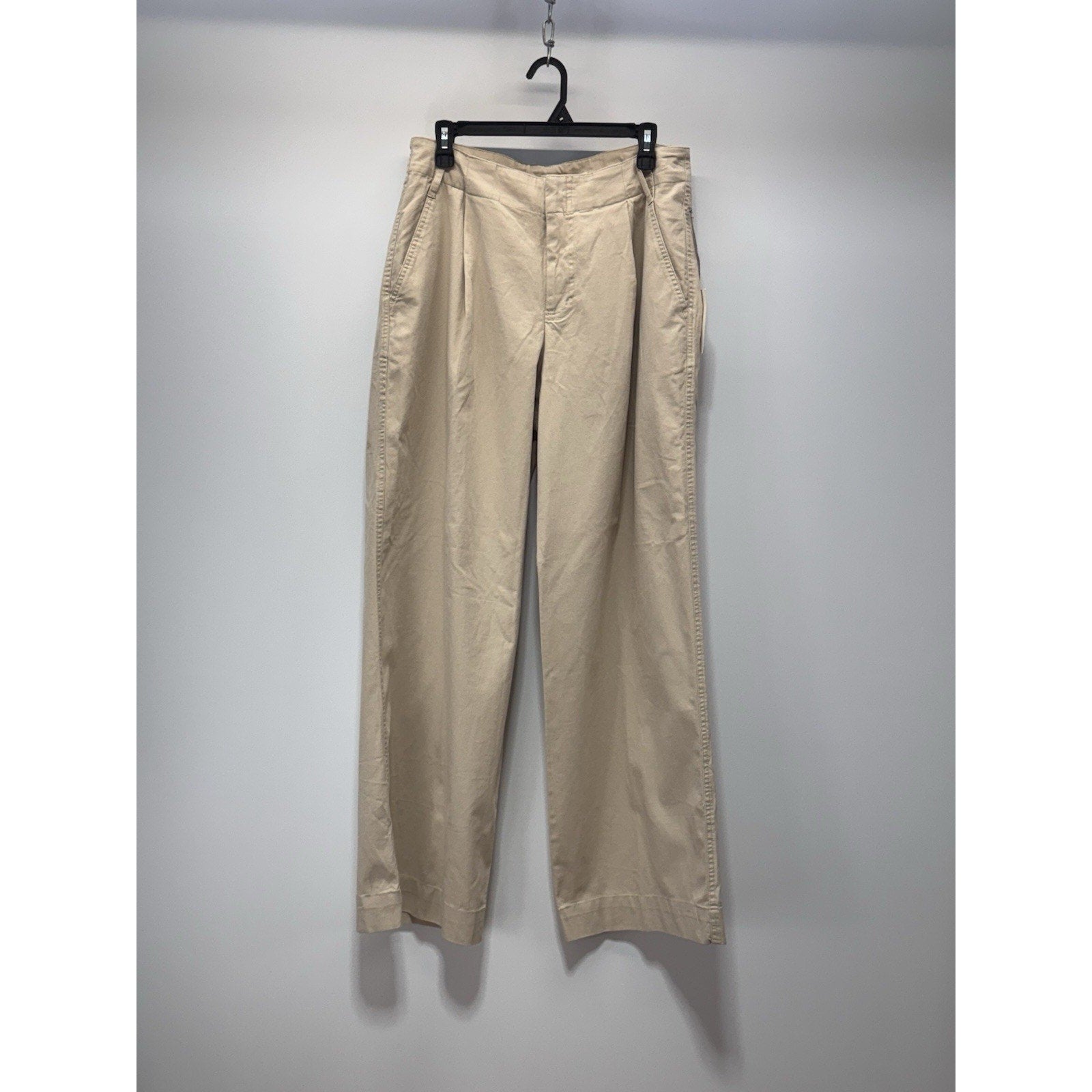 A New Day Khaki Wide Leg Pleated High Rise Stretch Chino Slacks Women’s Size 8