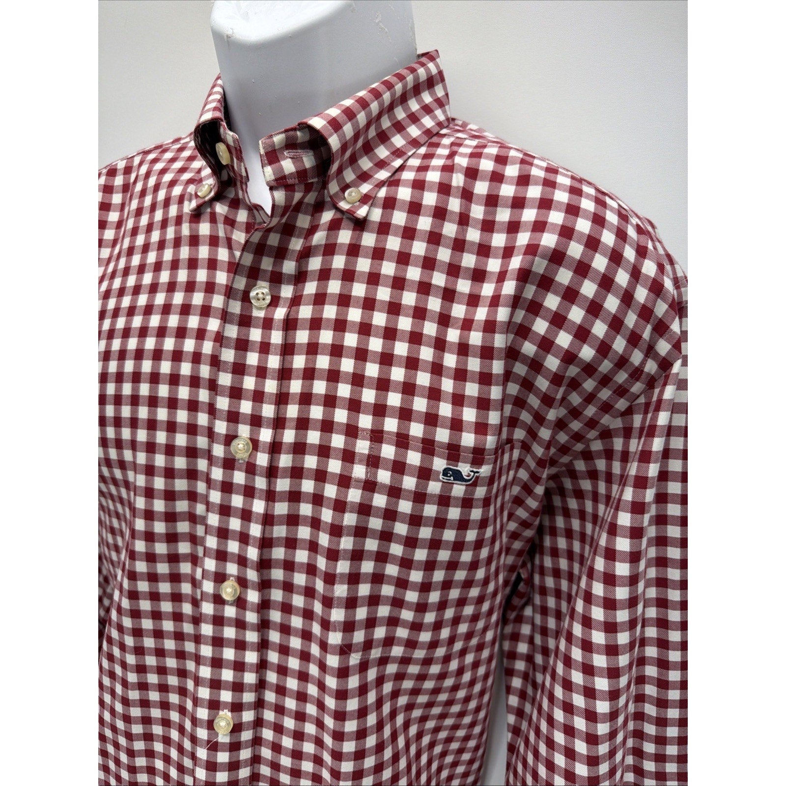 VINEYARD VINES Tucker Shirt Red Check Casual Long-Sleeve Button-Up, Men Size L