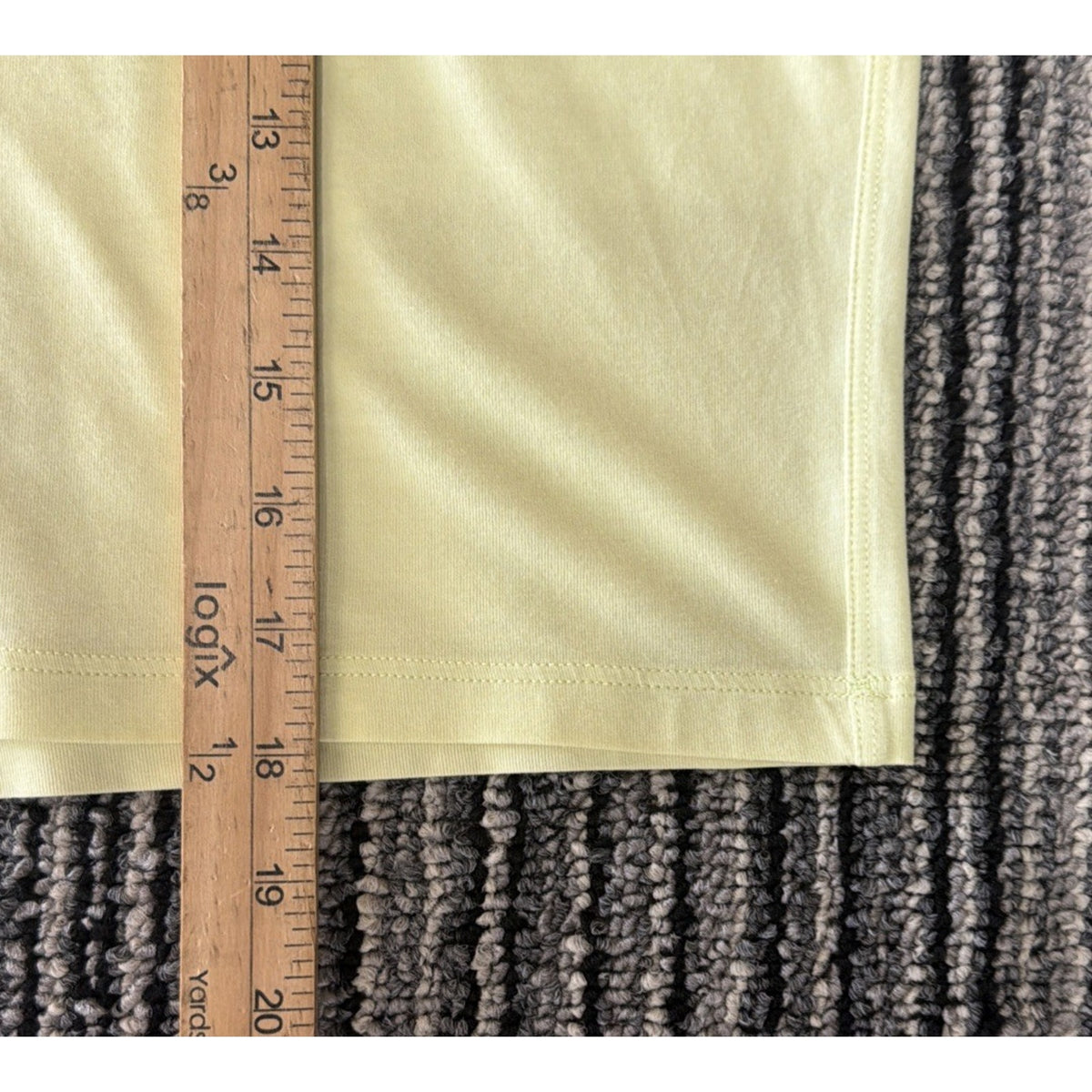 Lululemon Womens Yellow Cropped T Shirt Short Sleeve Relaxed Pima Cotton Tee