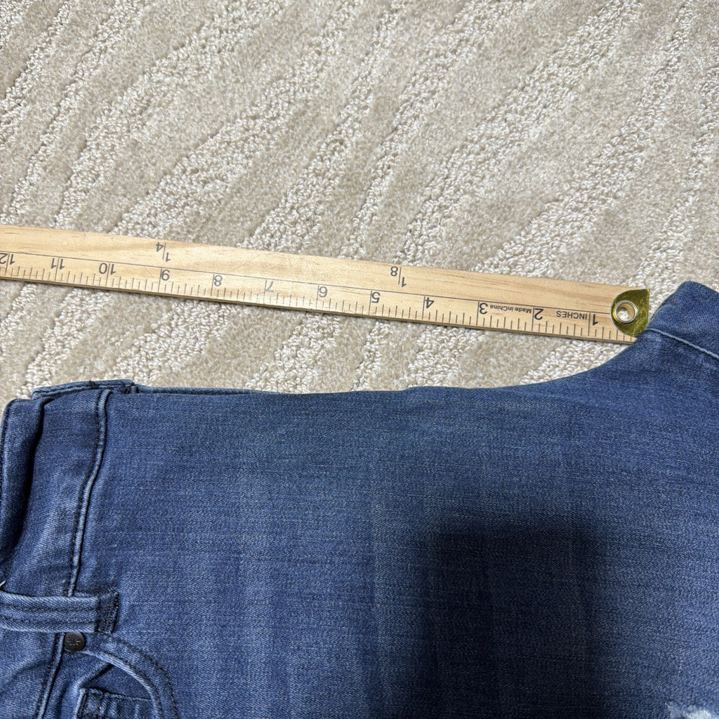 Molly & Isadora Jeans Womens Size 16 High Rise Skinny Crop Distressed Stretch