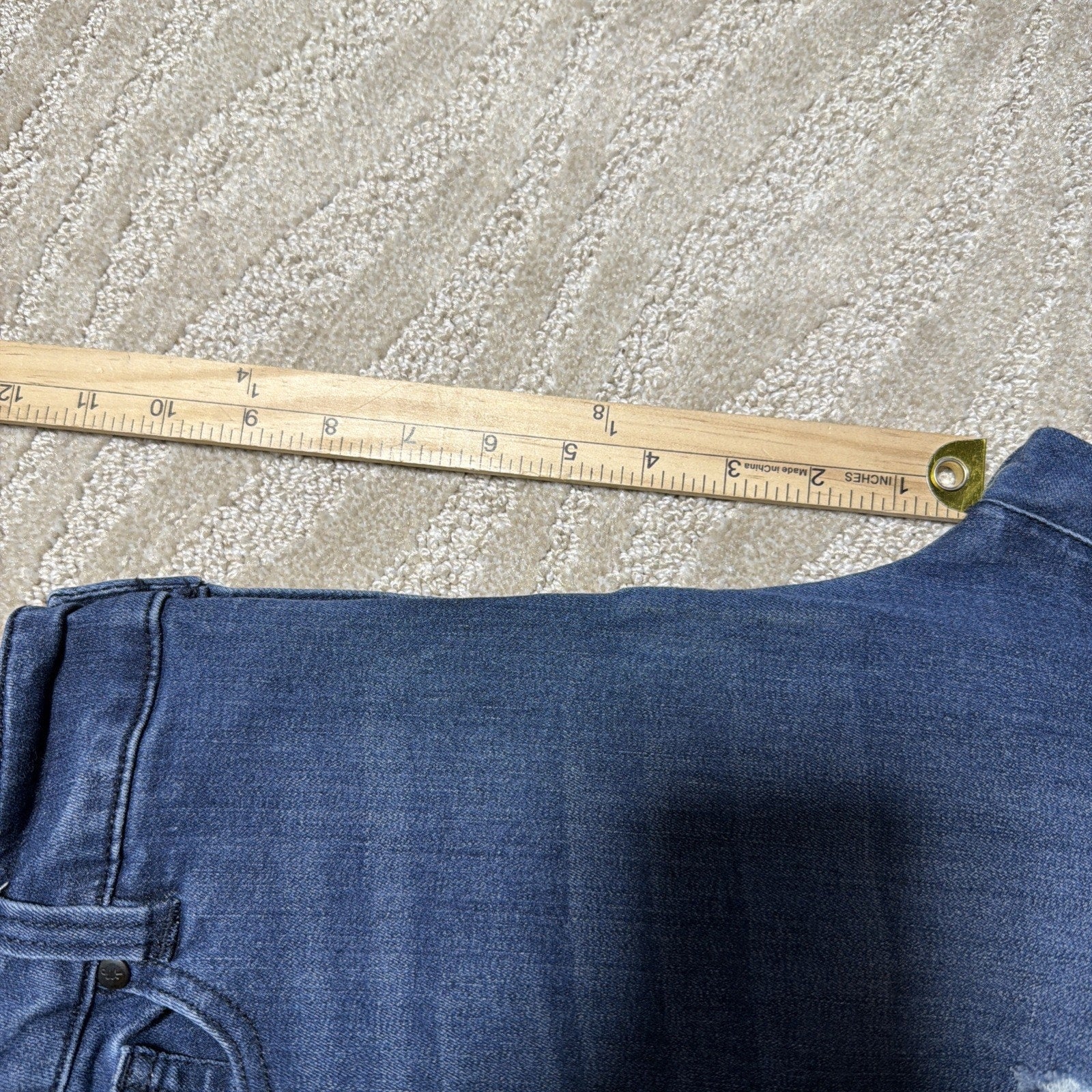 Molly & Isadora Jeans Womens Size 16 High Rise Skinny Crop Distressed Stretch