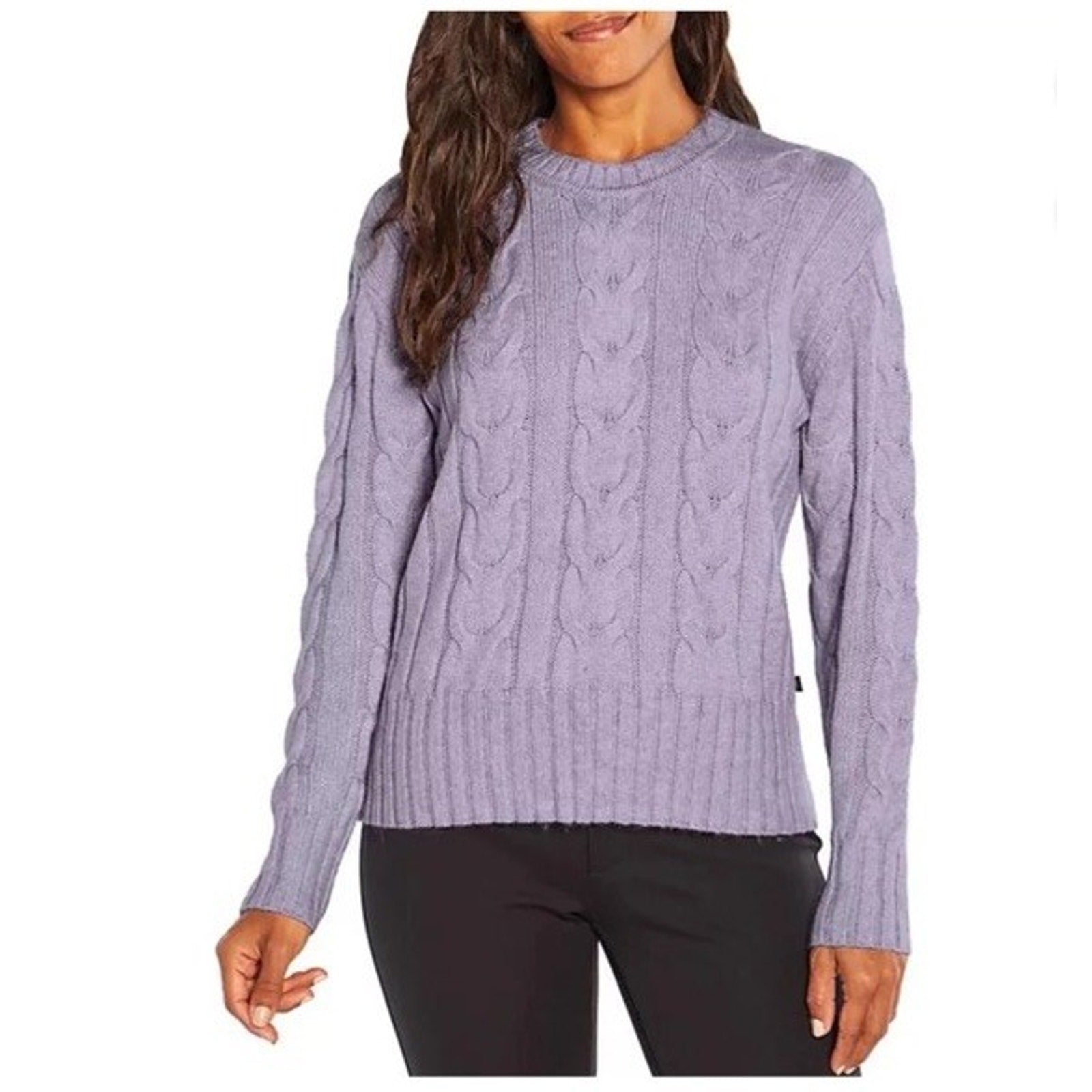 Banana Republic Cable Knit Sweater Womens Size Large Rayon Super Soft Casual NWT