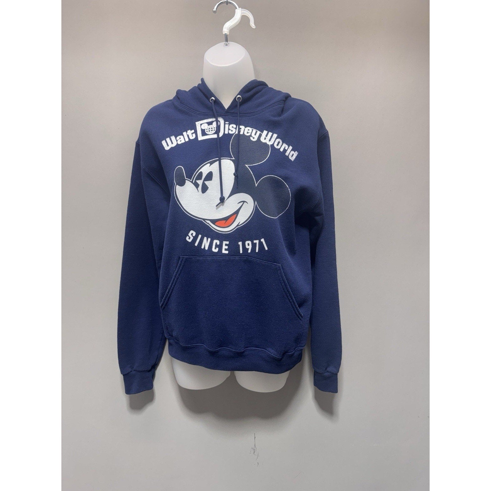 Disney Parks Walt Disney World Mickey Mouse Hoodie Since 1971 Blue Pullover S