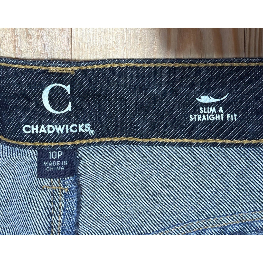 Chadwicks Slim & Straight Fit Dark Blue Jeans Womens 10 Petite